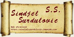 Sinđel Surdulović vizit kartica